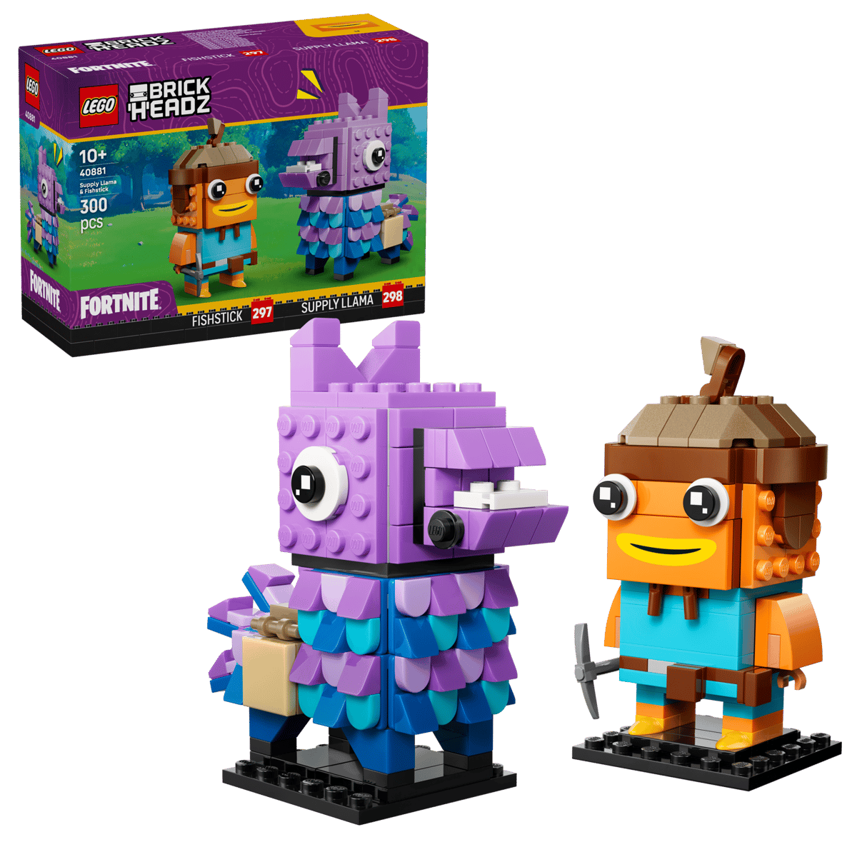 LEGO® BrickHeadz™ 40881 Fortnite Figurky: Supply Llama a Fishstick