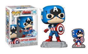 Funko POP! Avengers Captain America with Pin 1290