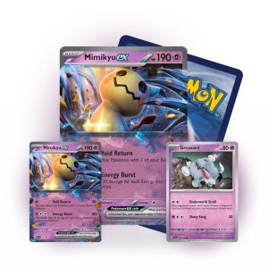 Pokémon set karet Mimikyu ex Jumbo SVP 004, Mimikyu ex SVP 004 a Greavard 105/198