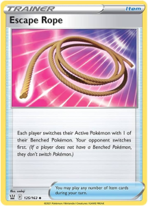 Pokémon karta Escape Rope 125/163