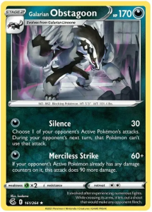 Pokémon karta Galarian Obstagoon 161/264 Holo - Fusion Strike