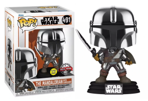Funko Pop! Star Wars The Mandalorian With Darksaber GITD 491