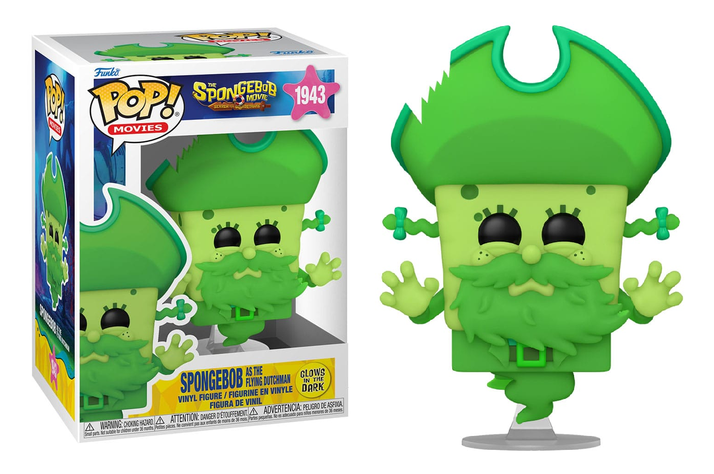 Funko Pop! The Spongebob Spongebob As The Flying Dutchman GITD 1943