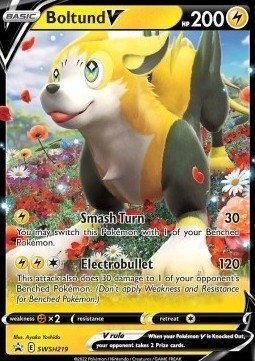 Pokémon Boltund V SWSH219 karta