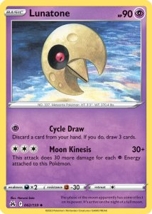 Pokémon karta Lunatone 062/159 - Crown Zenith