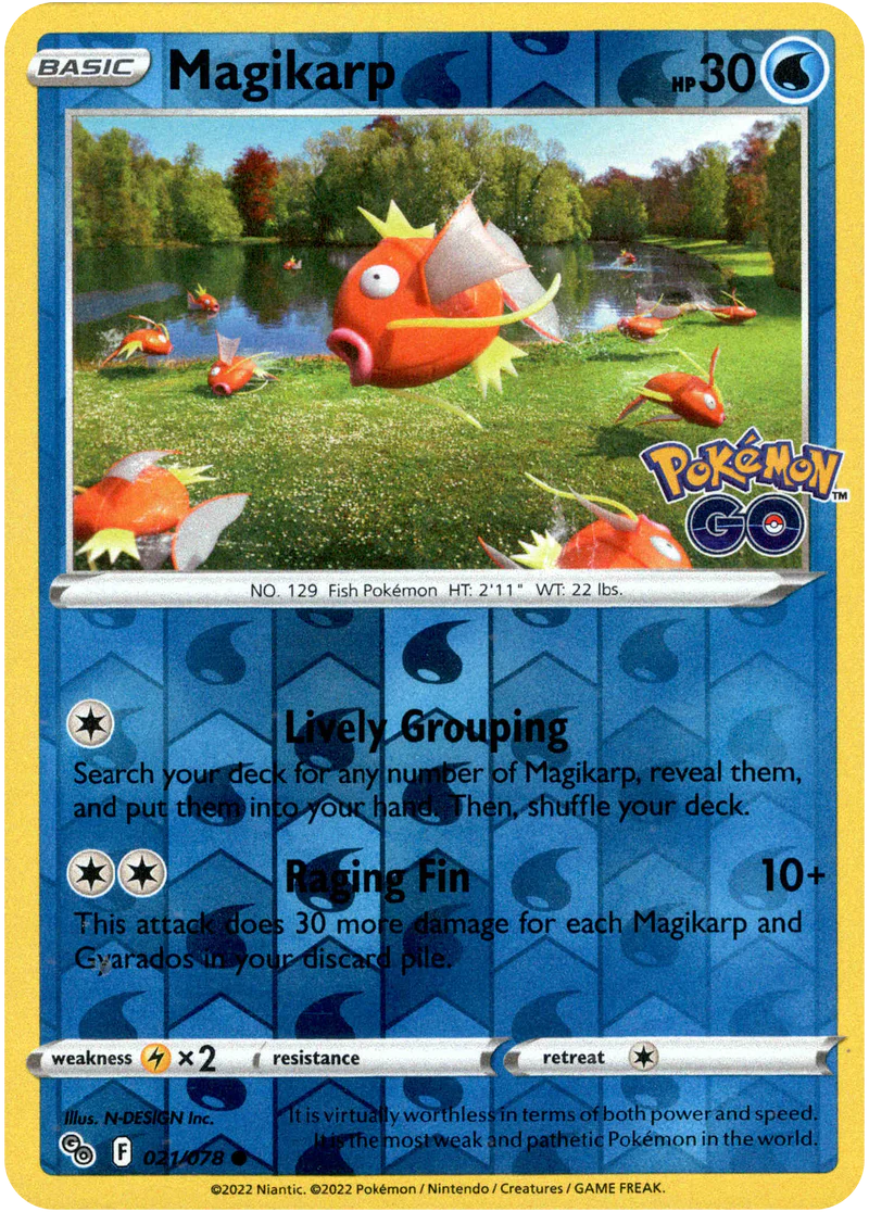 Pokémon karta Magikarp 021/078 Reverse Holo - Pokémon Go